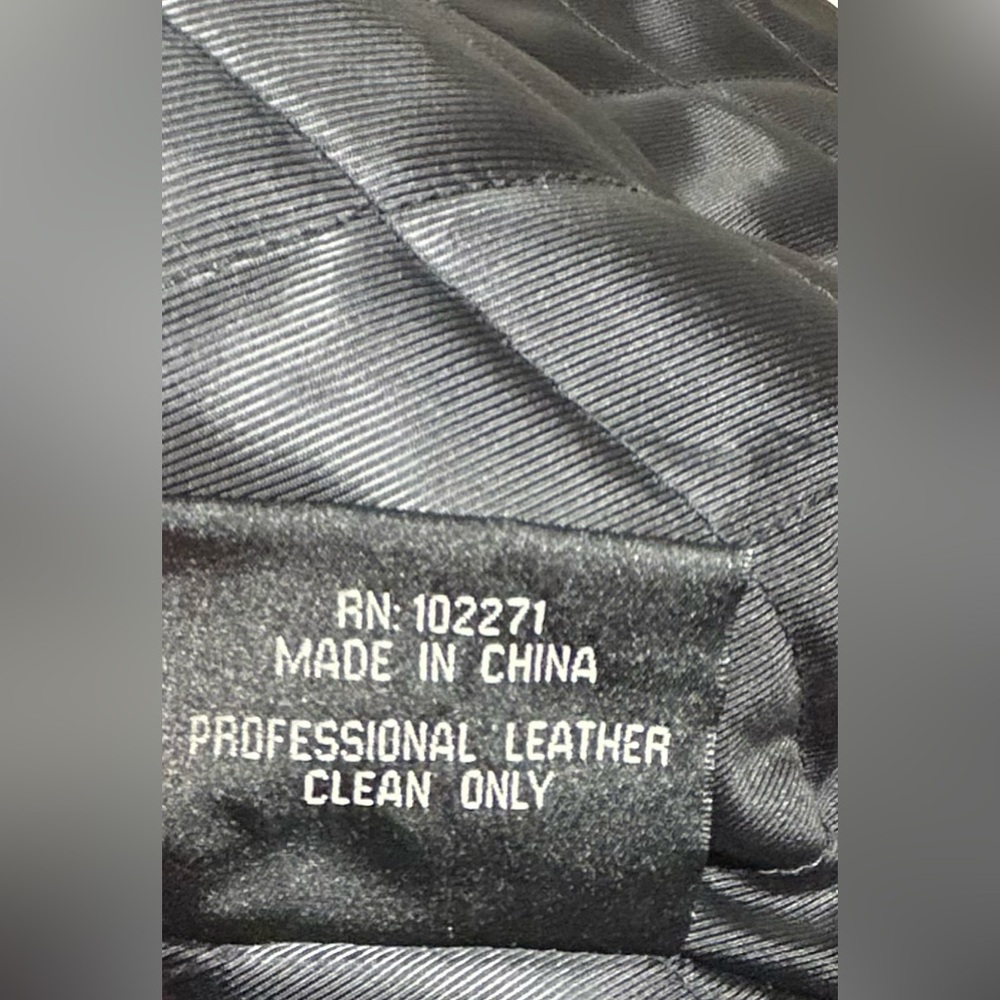 Men's Black Leather Classic Zip Jacket Quilted Lining Casual Pristine R&O Bomber - Picture 9 of 15